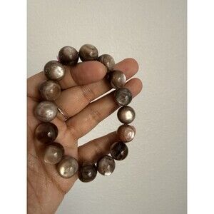 Flashy Purplish Brown Gemstone Beaded Bracelet perfect for DIY